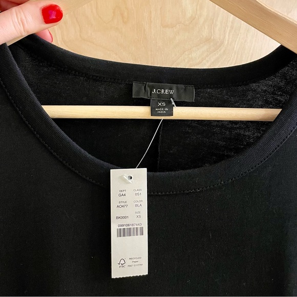 NWT J. Crew High Low Maxi Dress in Black. Sold out online! - Picture 5 of 10